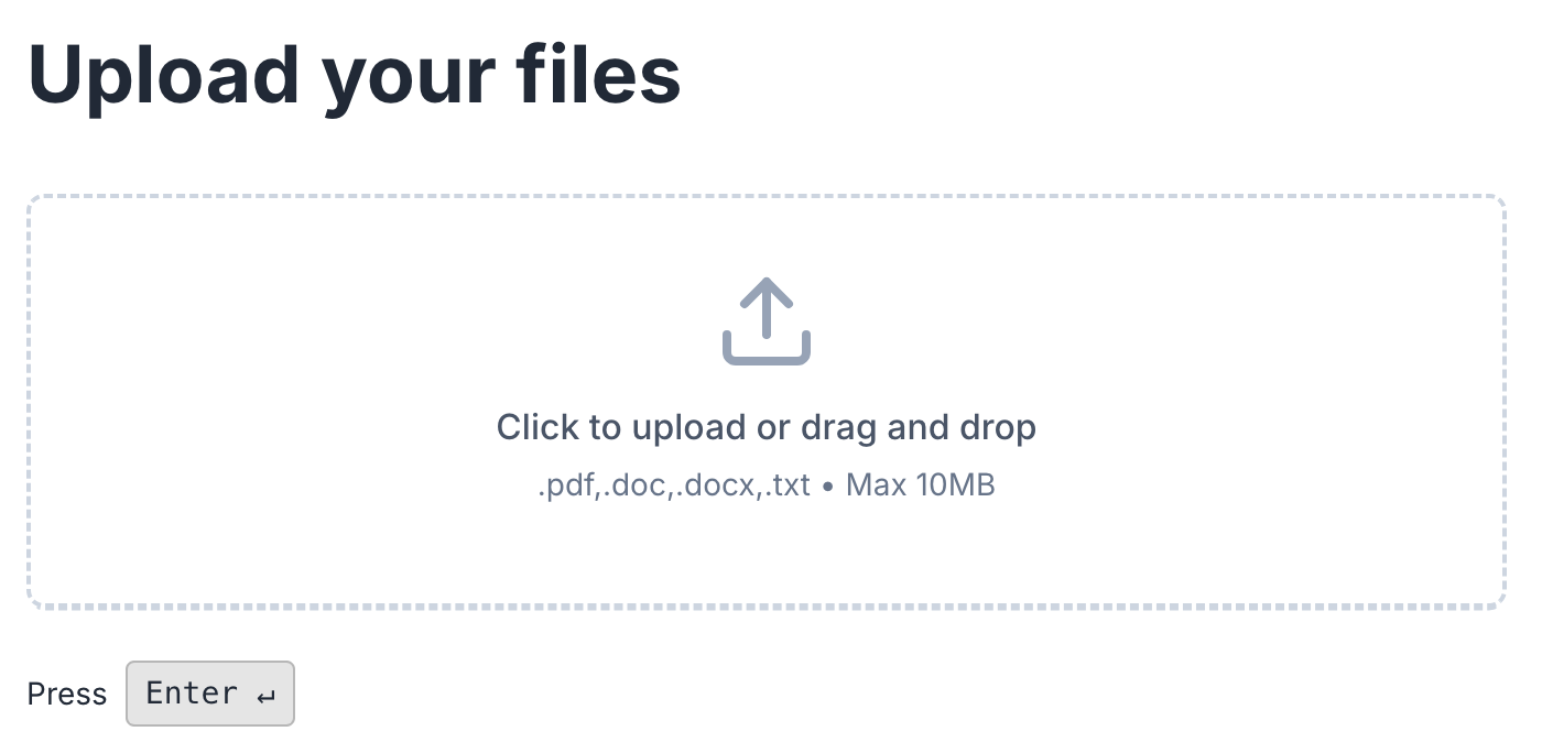 File Uploads screenshot